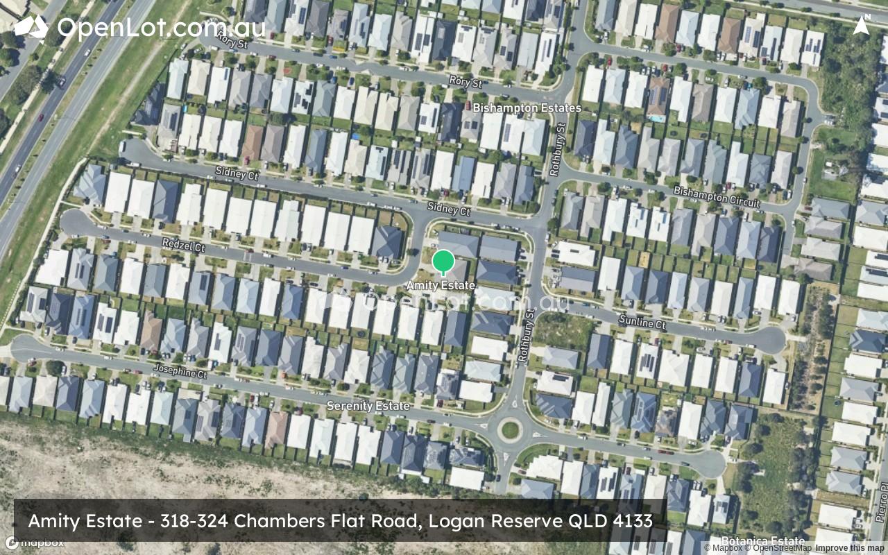 Satellite image for Amity Estate - 318-324 Chambers Flat Road, Logan Reserve QLD 4133