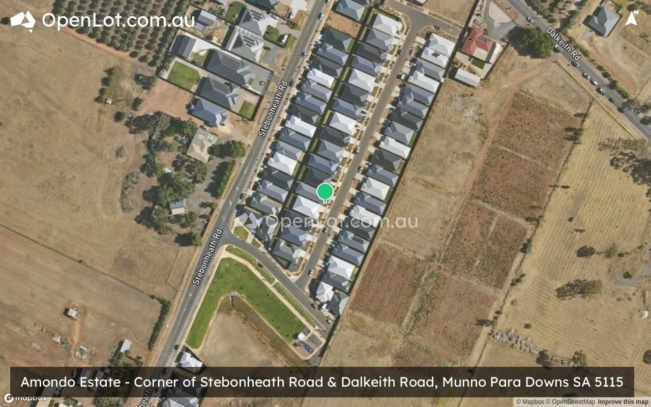 Satellite image for Amondo Estate - Corner of Stebonheath Road & Dalkeith Road, Munno Para Downs SA 5115