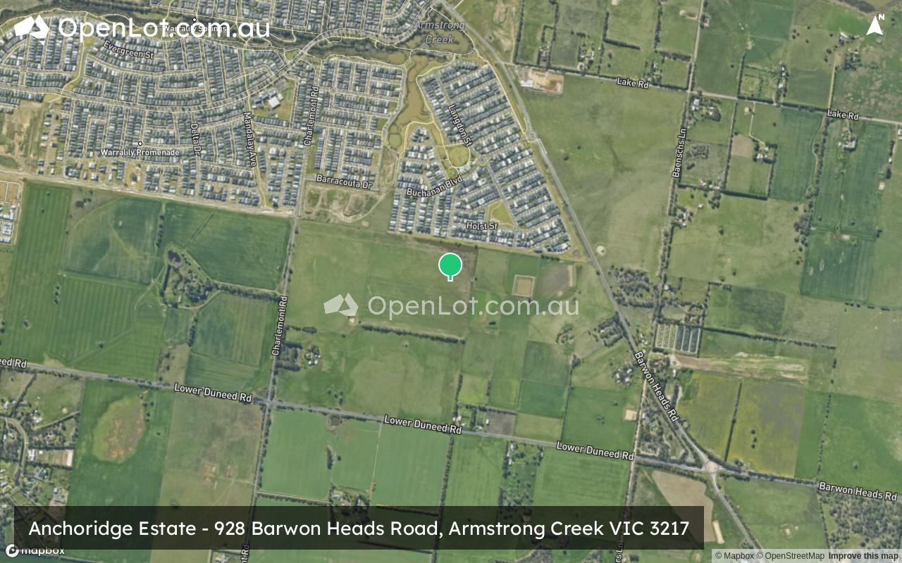 Satellite image for Anchoridge Estate - 928 Barwon Heads Road, Armstrong Creek VIC 3217