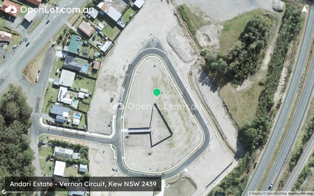 Satellite image for Andari Estate - Vernon Circuit, Kew NSW 2439