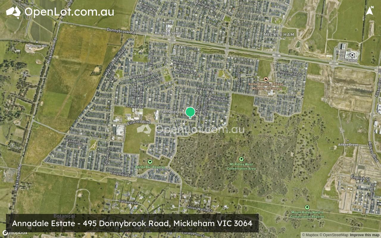 Satellite image for Annadale Estate - 495 Donnybrook Road, Mickleham VIC 3064