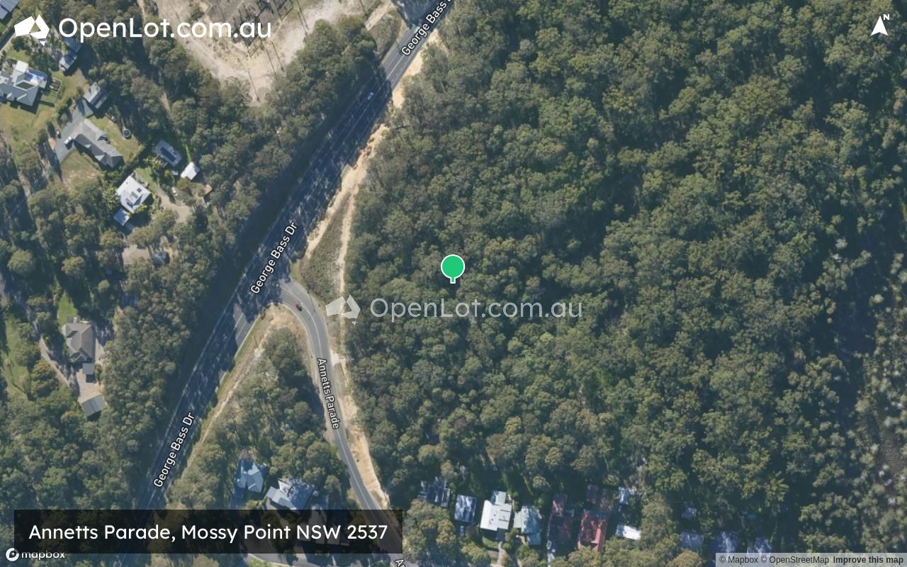 Satellite image for Annetts Parade, Mossy Point NSW 2537
