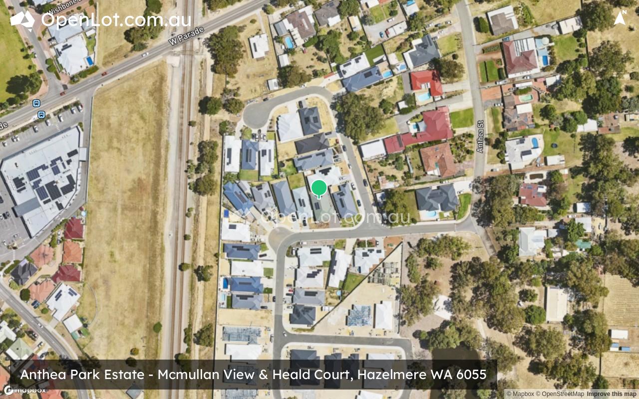 Satellite image for Anthea Park Estate - Mcmullan View & Heald Court, Hazelmere WA 6055