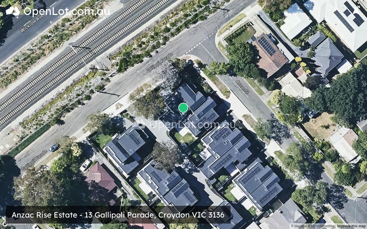 Satellite image for Anzac Rise Estate - 13 Gallipoli Parade, Croydon VIC 3136