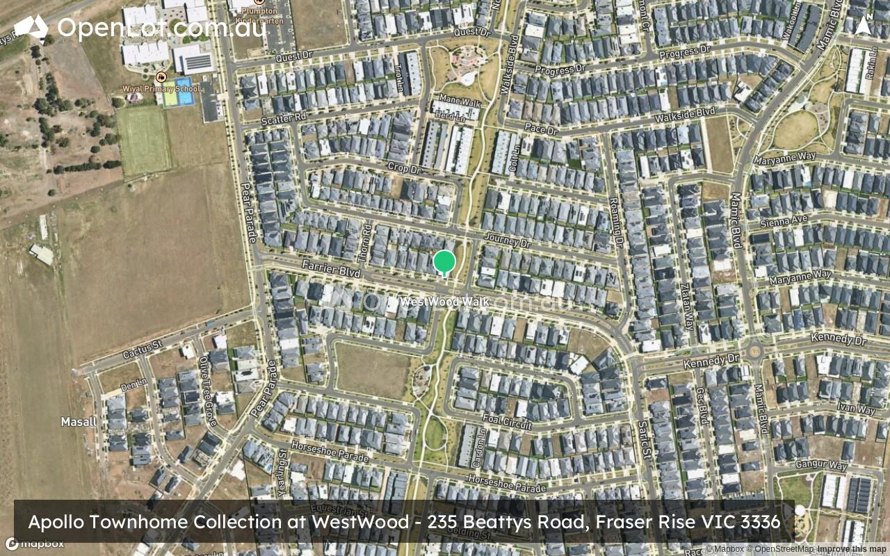 Satellite image for Apollo Townhome Collection at WestWood - 235 Beattys Road, Fraser Rise VIC 3336
