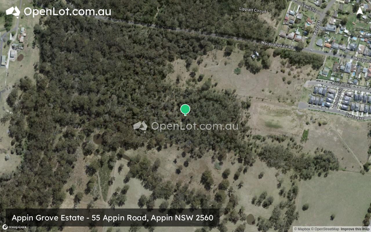 Satellite image for Appin Grove Estate - 55 Appin Road, Appin NSW 2560