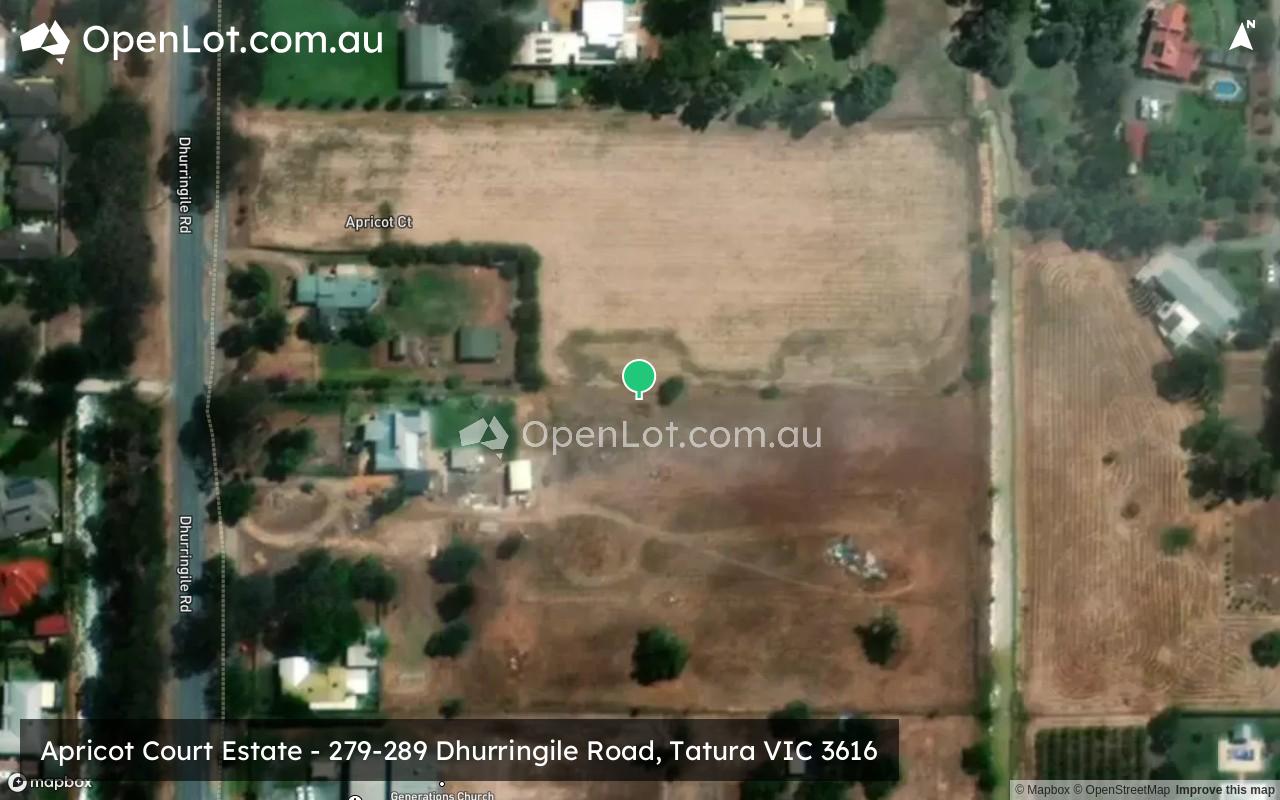 Satellite image for Apricot Court Estate - 279-289 Dhurringile Road, Tatura VIC 3616
