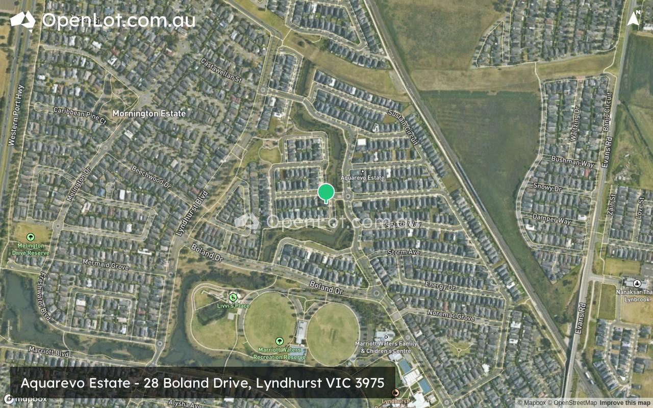 Satellite image for Aquarevo Estate - 28 Boland Drive, Lyndhurst VIC 3975
