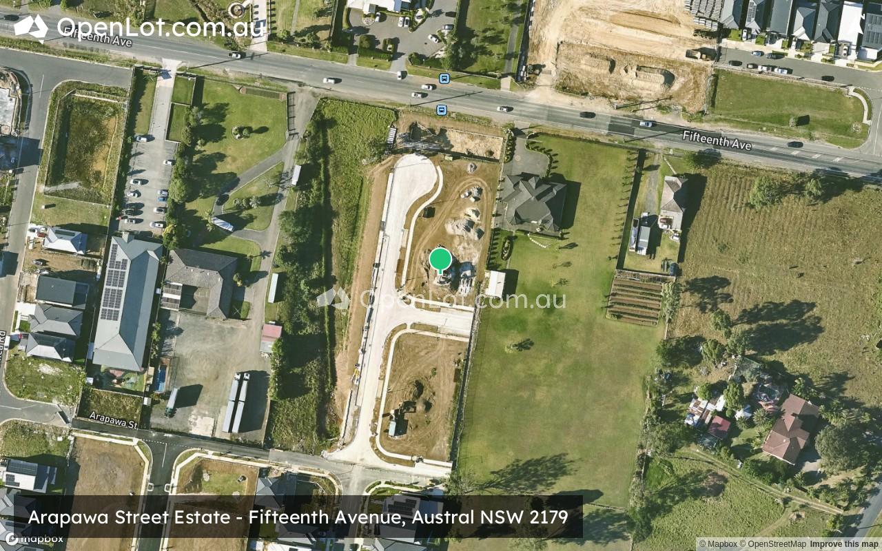Satellite image for Arapawa Street Estate - Fifteenth Avenue, Austral NSW 2179