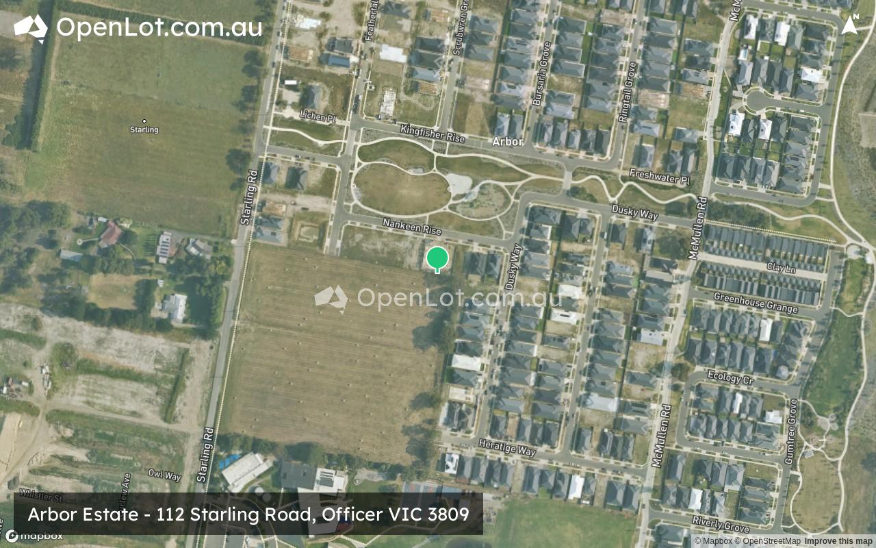 Satellite image for Arbor Estate - 112 Starling Road, Officer VIC 3809