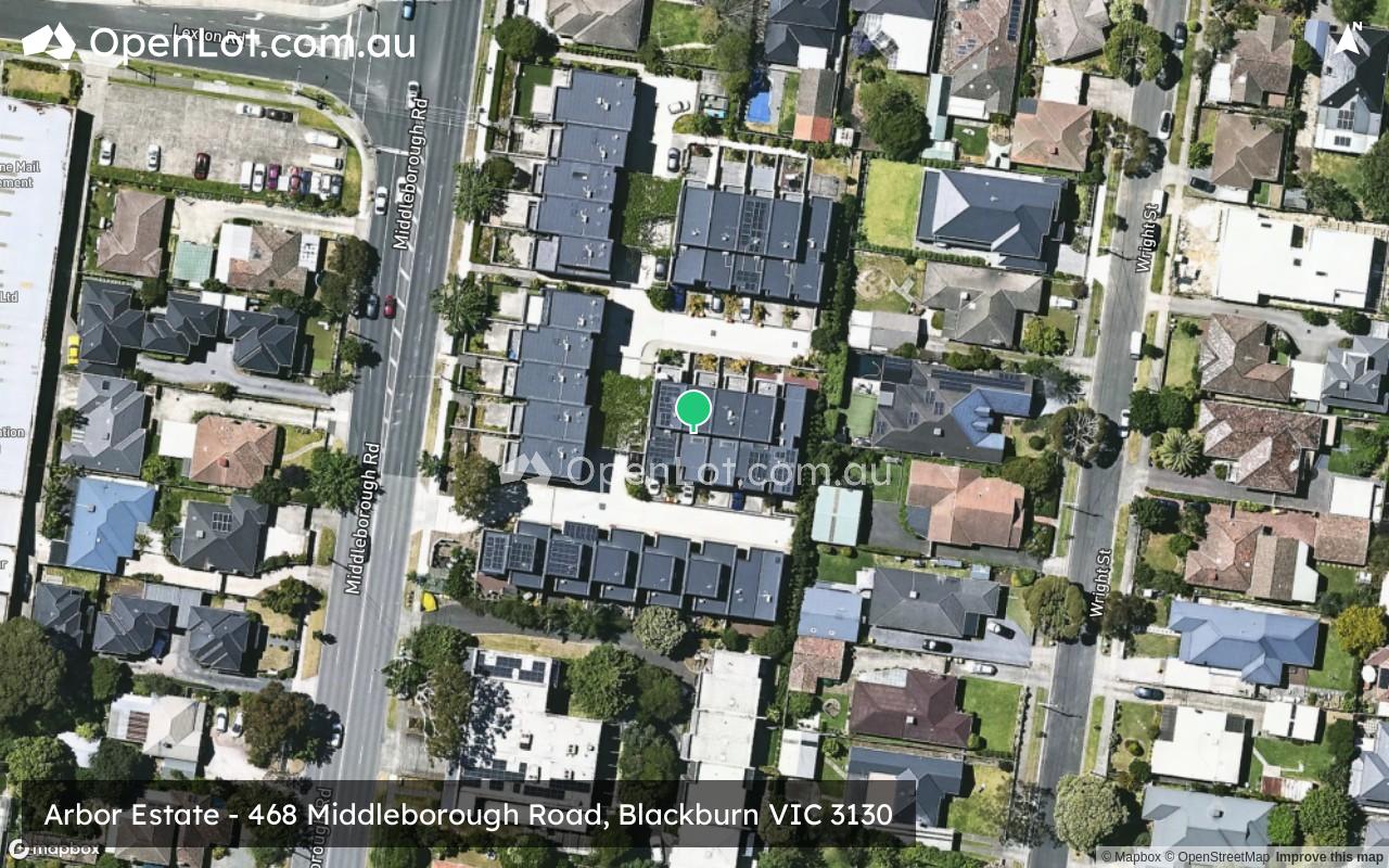Satellite image for Arbor Estate - 468 Middleborough Road, Blackburn VIC 3130