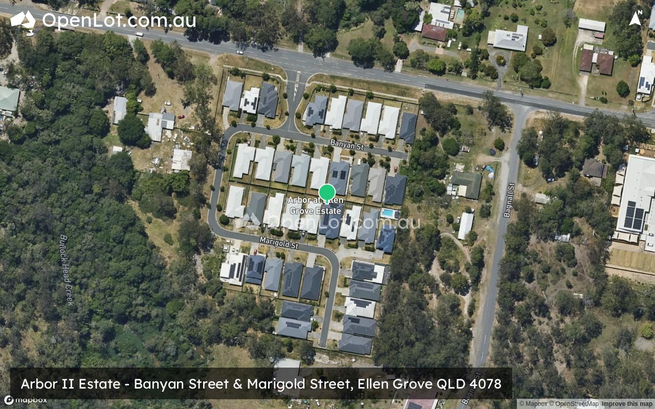 Satellite image for Arbor II Estate - Banyan Street & Marigold Street, Ellen Grove QLD 4078