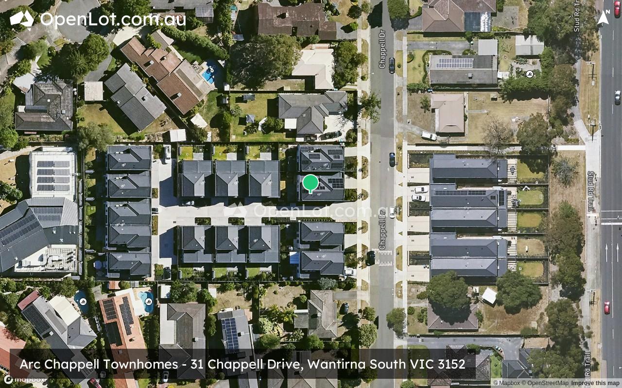 Satellite image for Arc Chappell Townhomes - 500 Stud Road, Wantirna South VIC 3152
