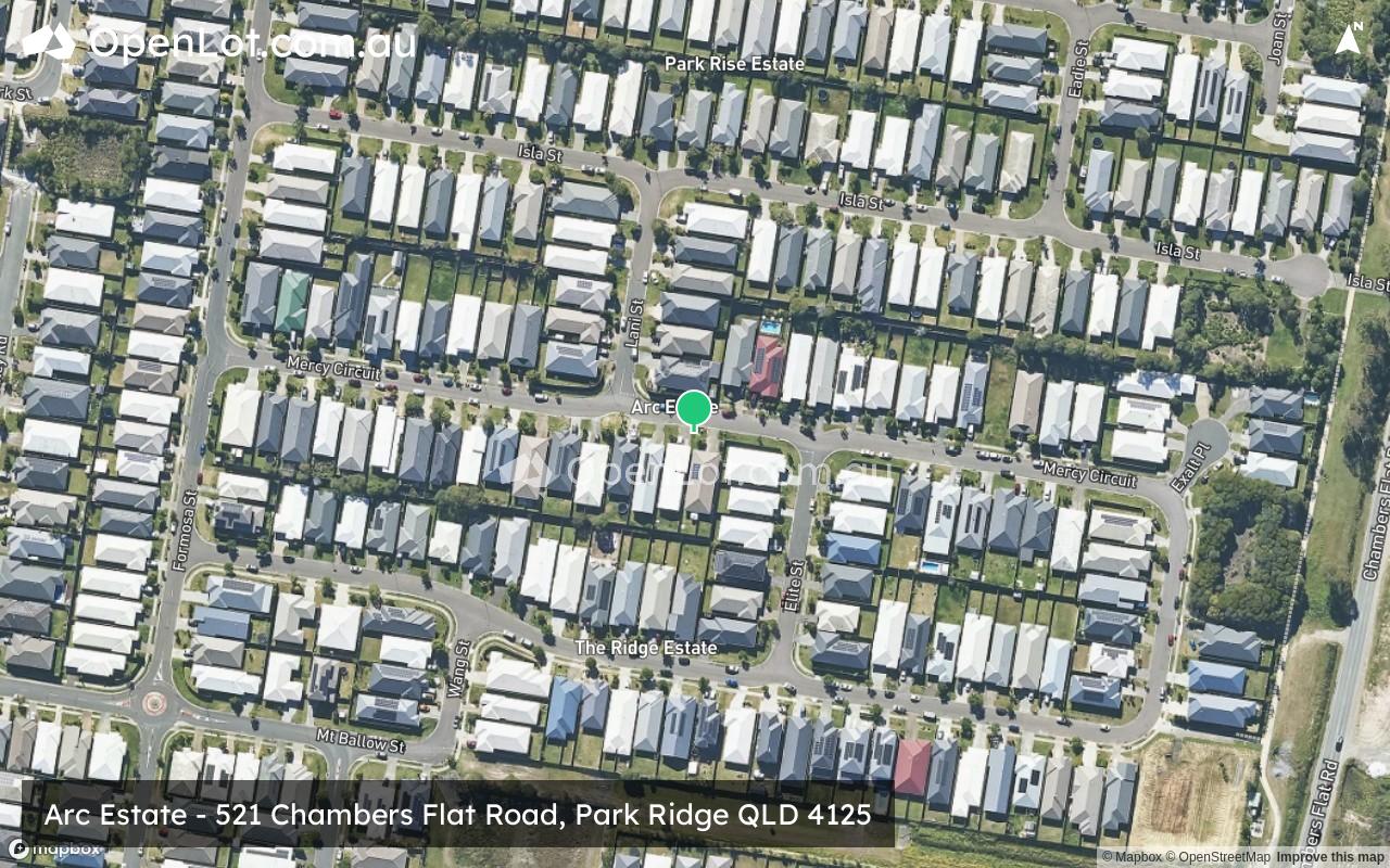 Satellite image for Arc Estate - 521 Chambers Flat Road, Park Ridge QLD 4125
