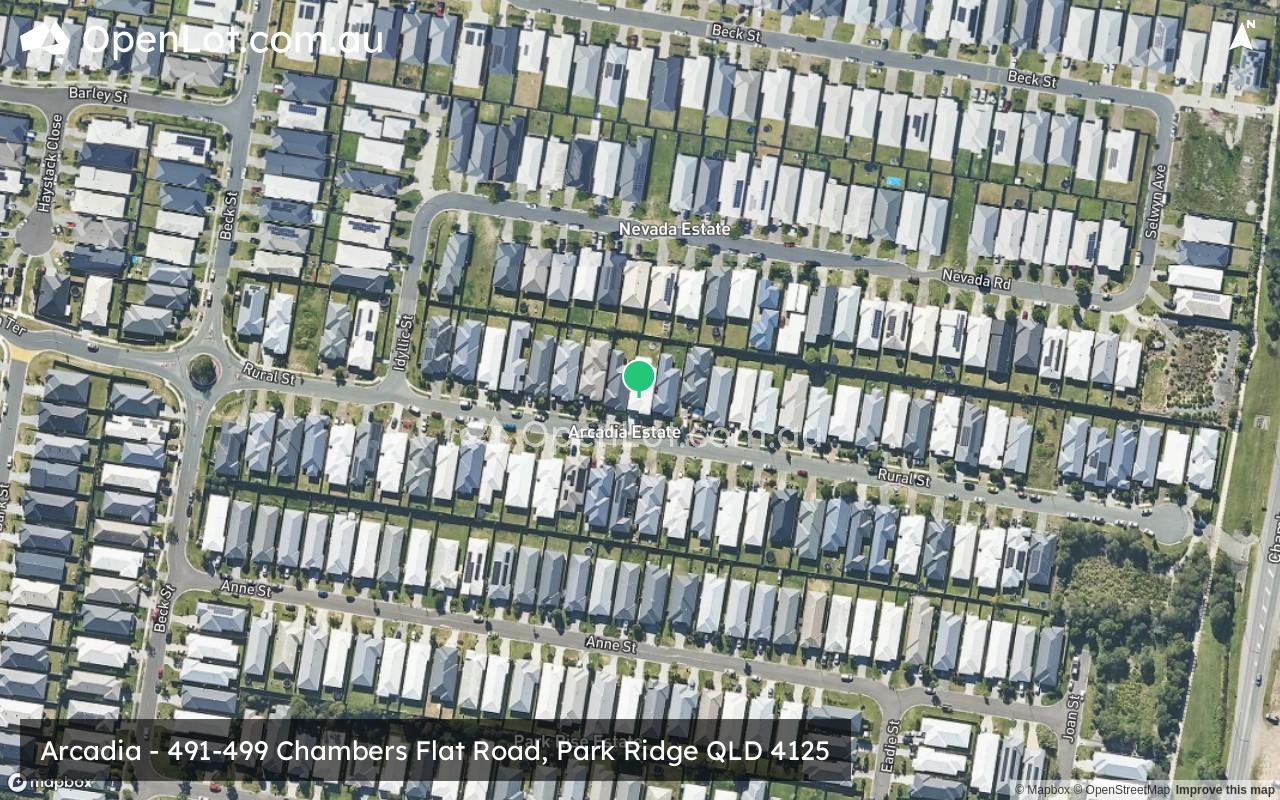 Satellite image for Arcadia Estate - 491-499 Chambers Flat Road, Park Ridge QLD 4125