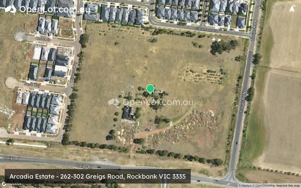 Satellite image for Arcadia Estate - 262-302 Greigs Road, Rockbank VIC 3335
