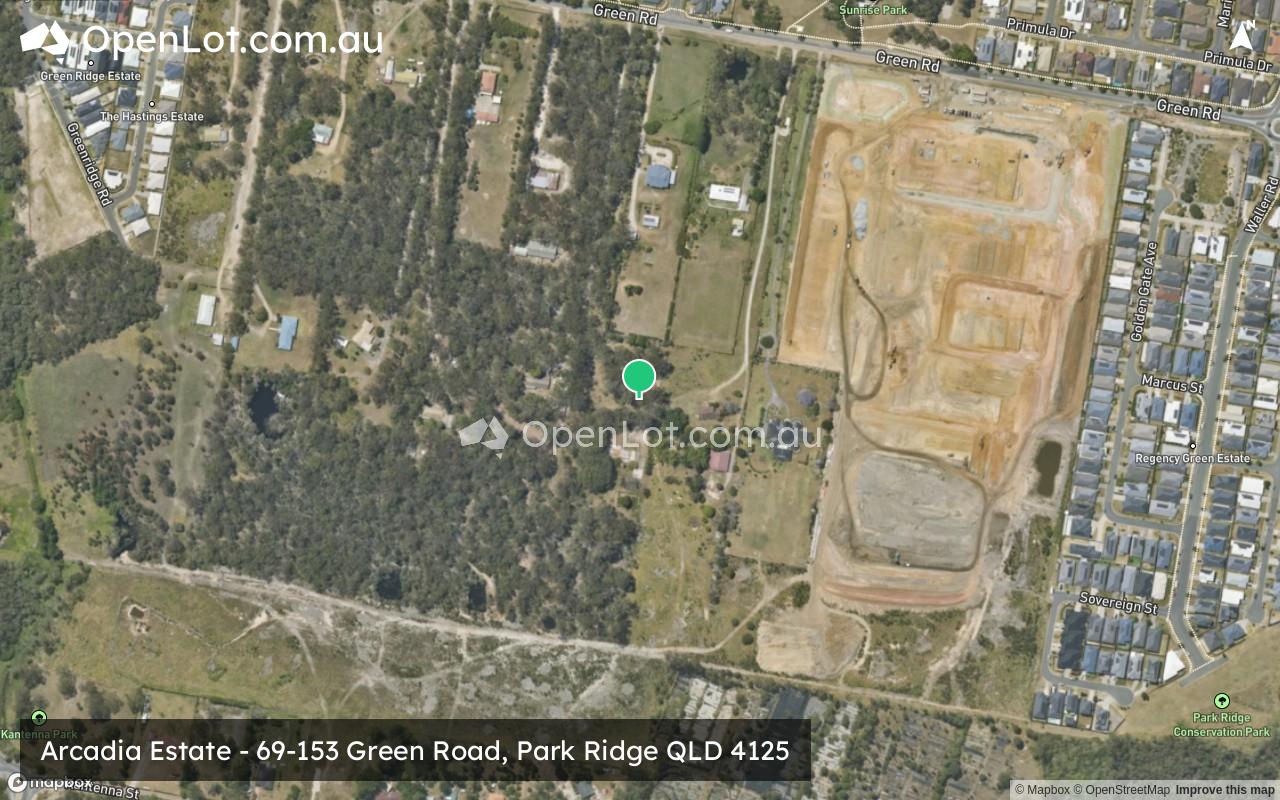 Satellite image for Arcadia Estate - 69-153 Green Road, Park Ridge QLD 4125