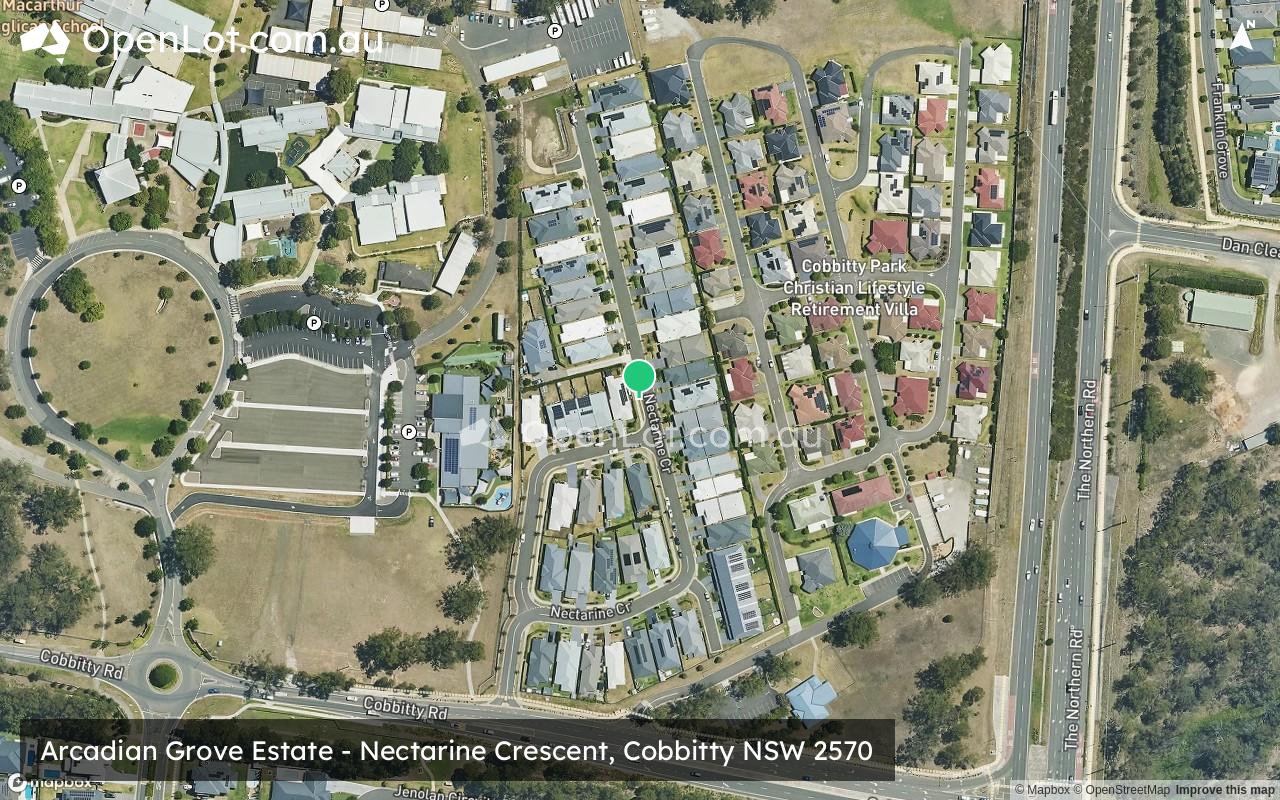 Satellite image for Arcadian Grove Estate - Nectarine Crescent, Cobbitty NSW 2570