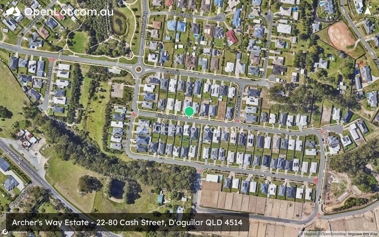 Satellite image for Archer's Way Estate - 22-80 Cash Street, D'aguilar QLD 4514