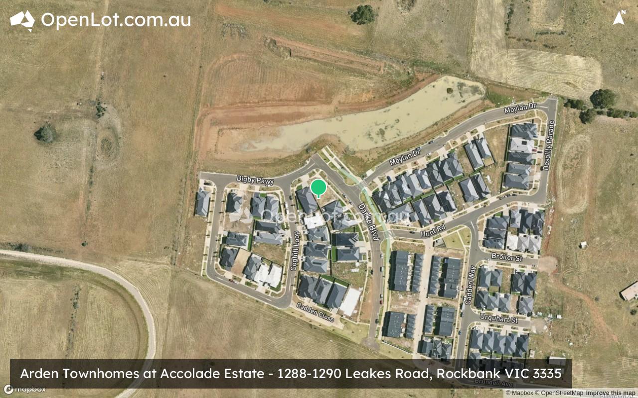 Satellite image for Arden Townhomes at Accolade Estate - 1288-1290 Leakes Road, Rockbank VIC 3335