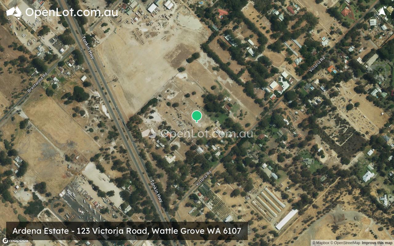 Satellite image for Ardena Estate - 123 Victoria Road, Wattle Grove WA 6107