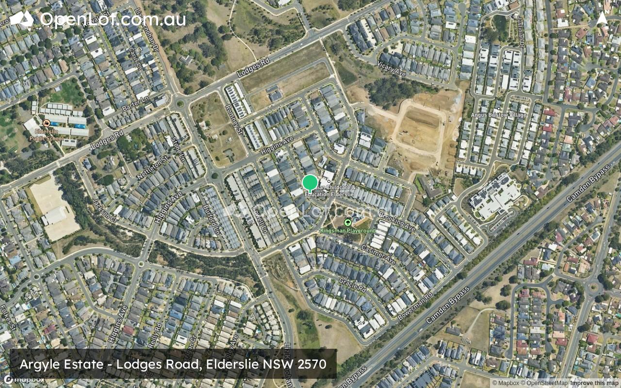 Satellite image for Argyle Estate - Lodges Road, Elderslie NSW 2570