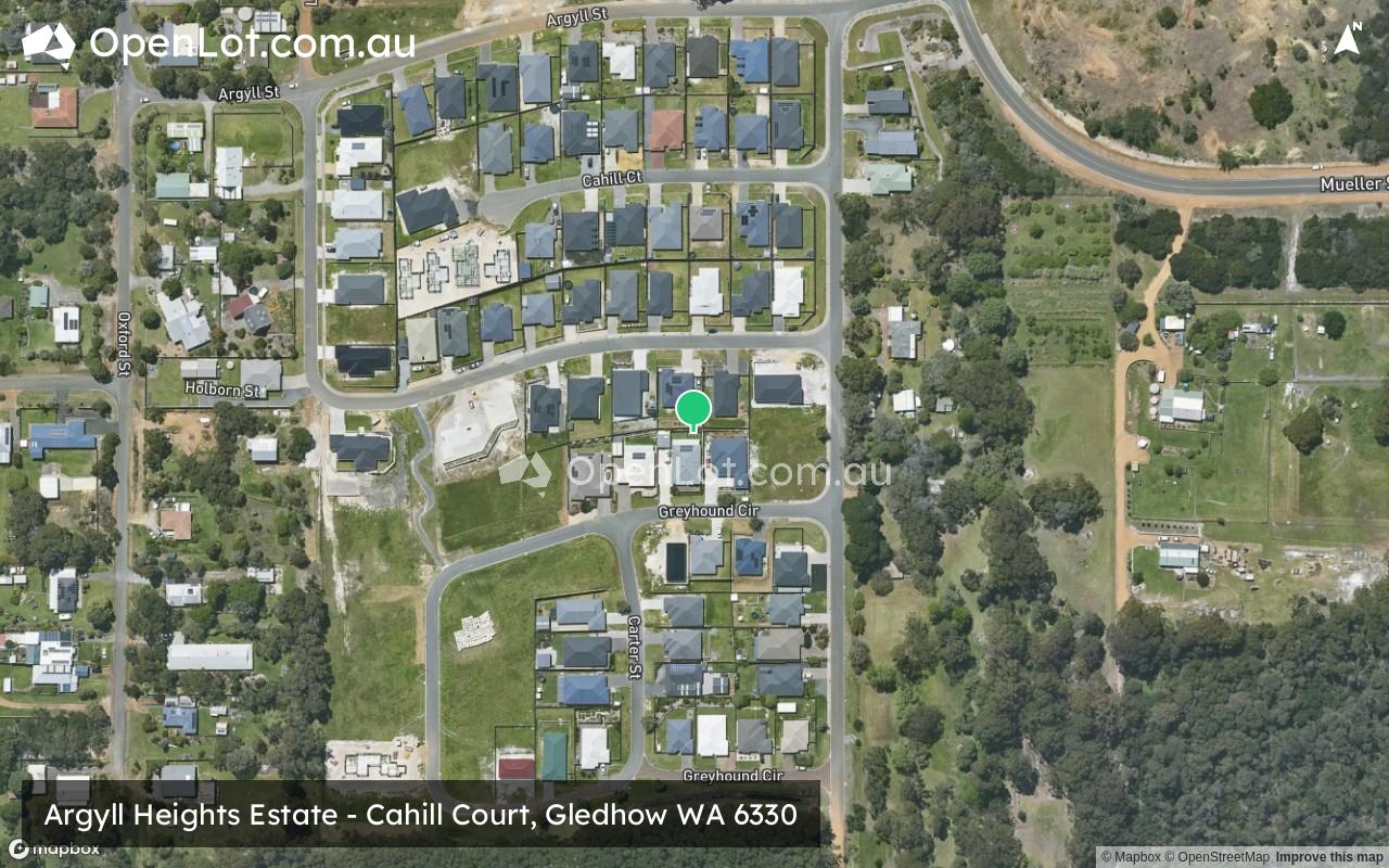 Satellite image for Argyll Heights Estate - Cahill Court, Gledhow WA 6330