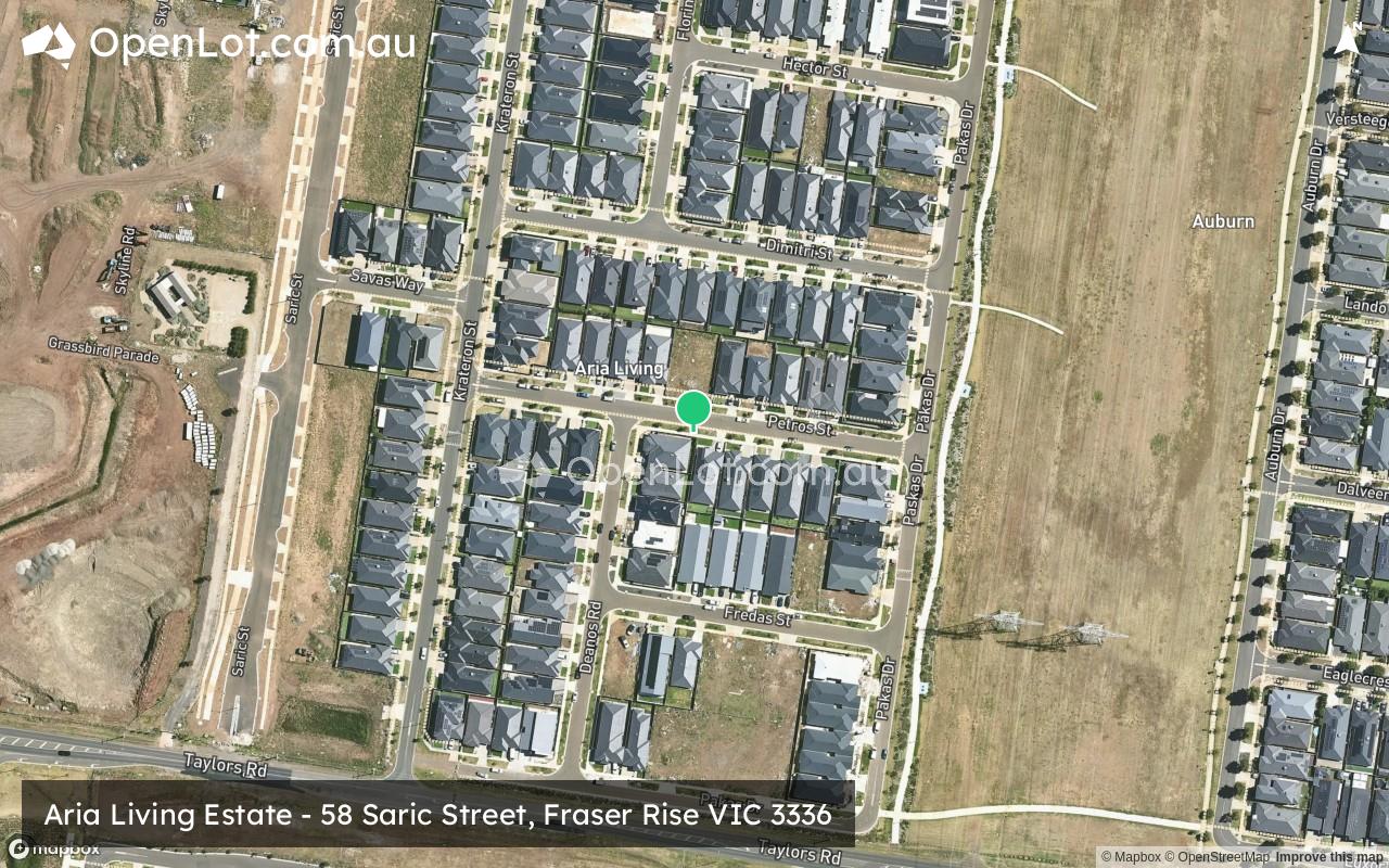 Satellite image for Aria Living Estate - 58 Saric Street, Fraser Rise VIC 3336
