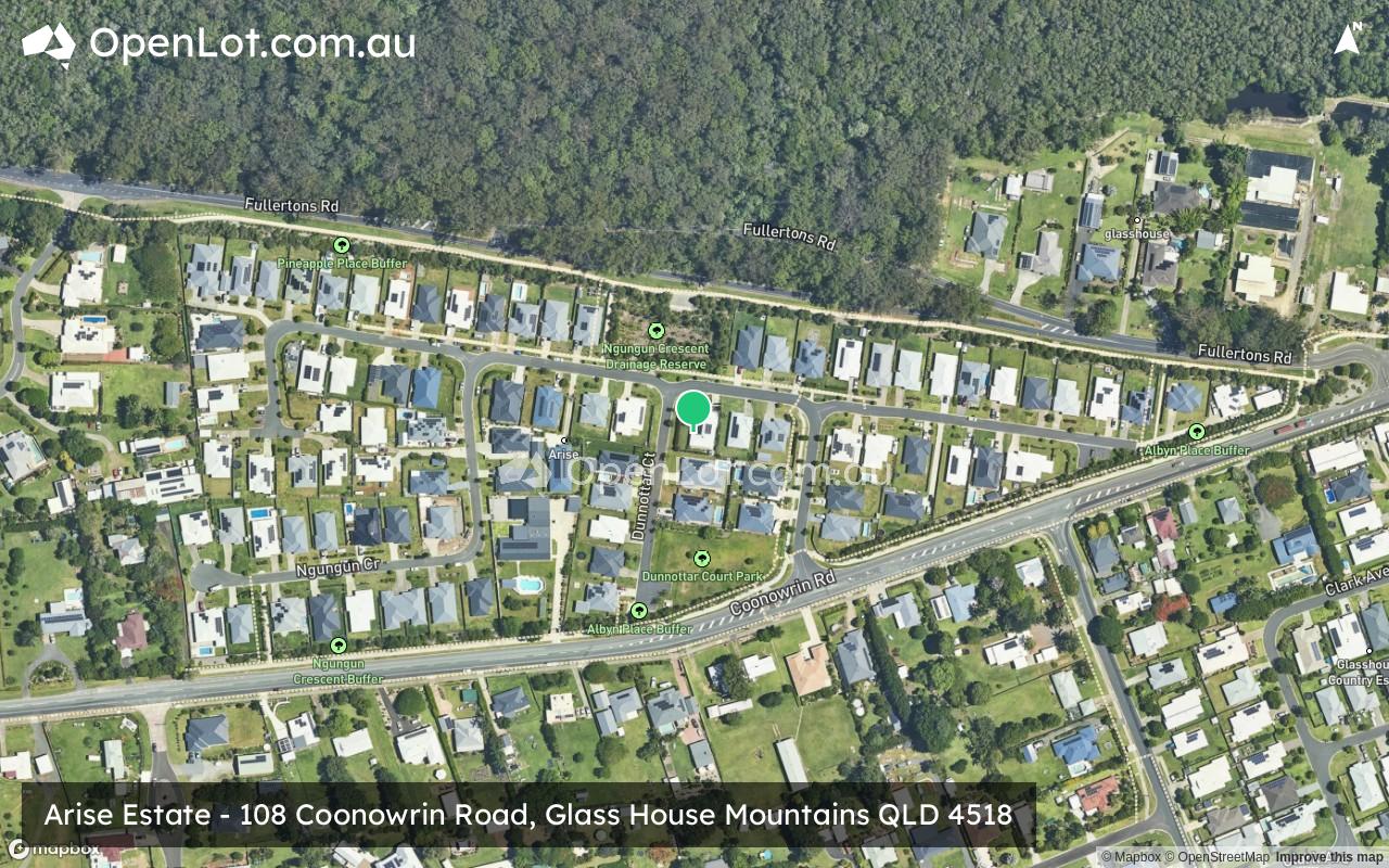 Satellite image for Arise Estate - 108 Coonowrin Road, Glass House Mountains QLD 4518