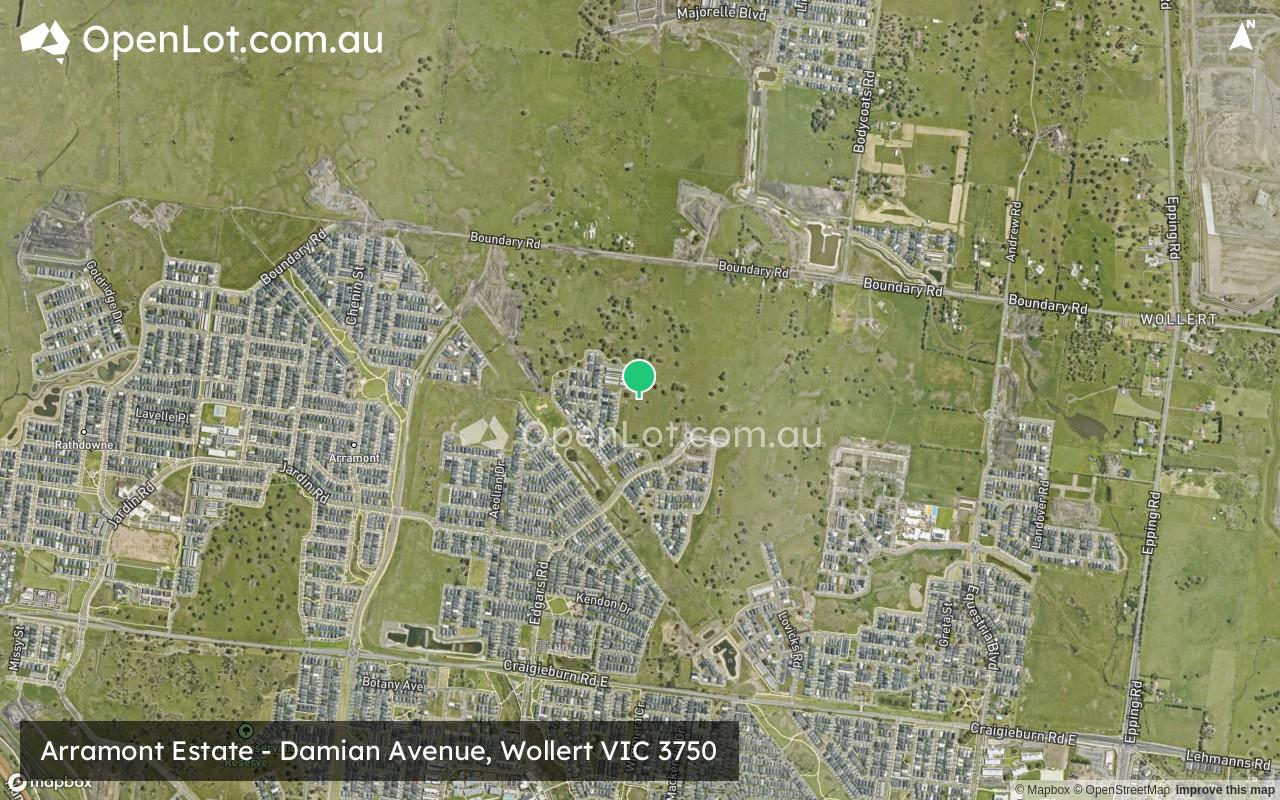 Satellite image for Arramont Estate - Damian Avenue, Wollert VIC 3750