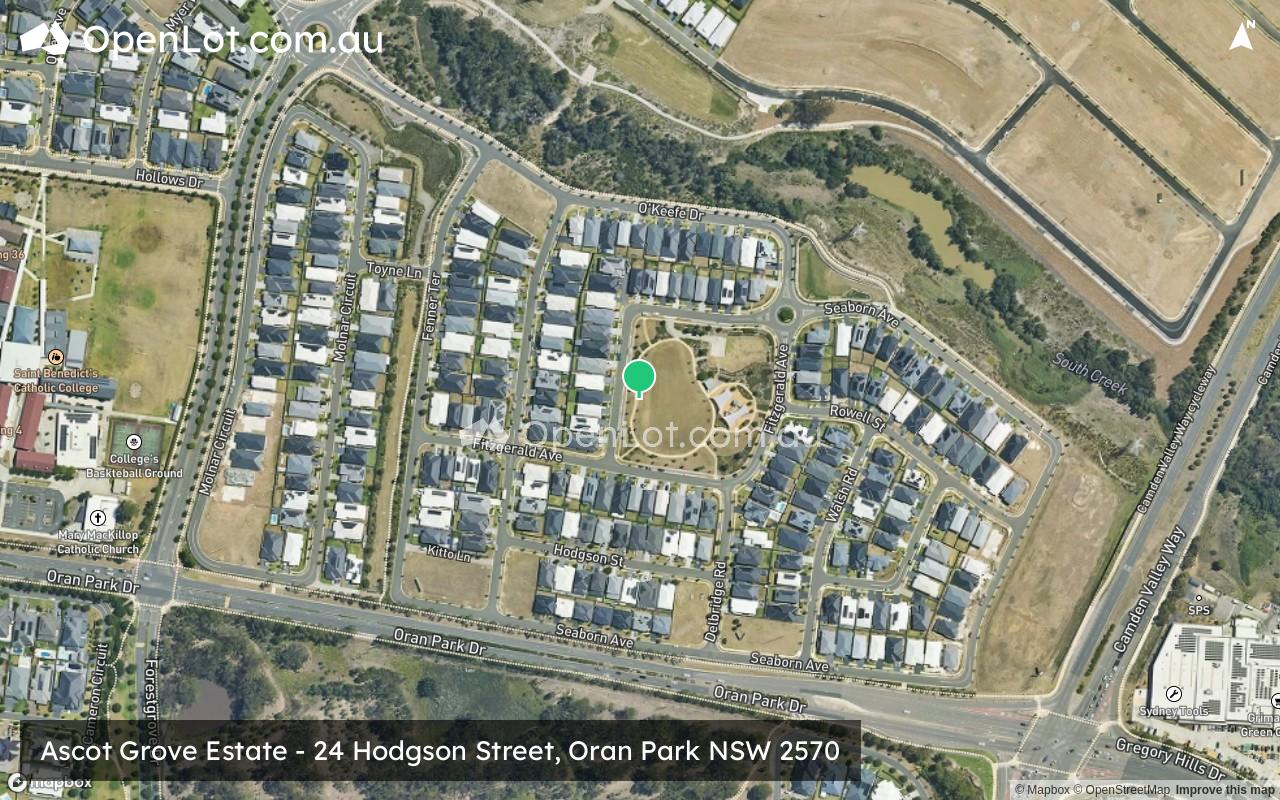 Satellite image for Ascot Grove Estate - 24 Hodgson Street, Oran Park NSW 2570