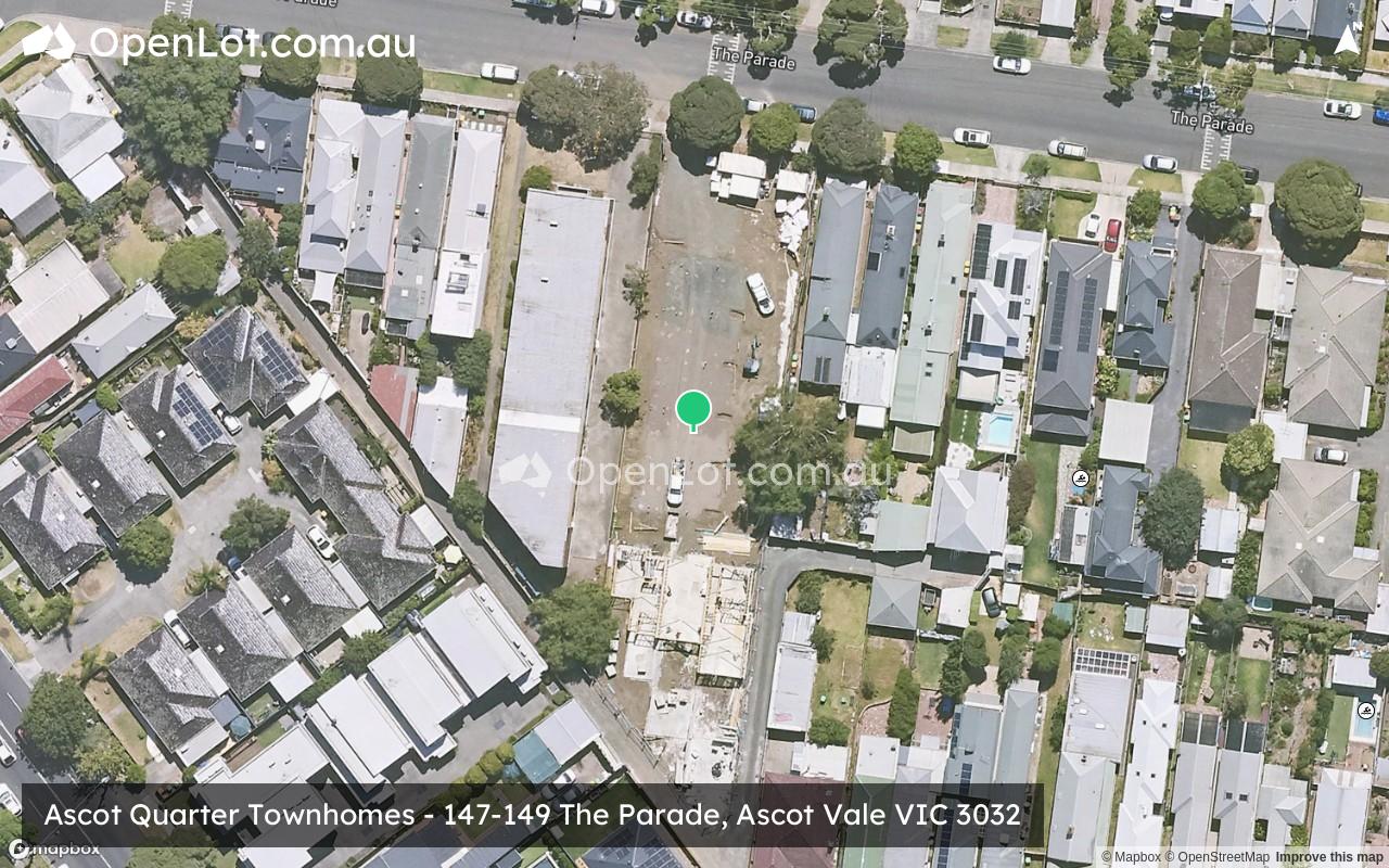 Satellite image for Ascot Quarter Townhomes - 147-149 The Parade, Ascot Vale VIC 3032