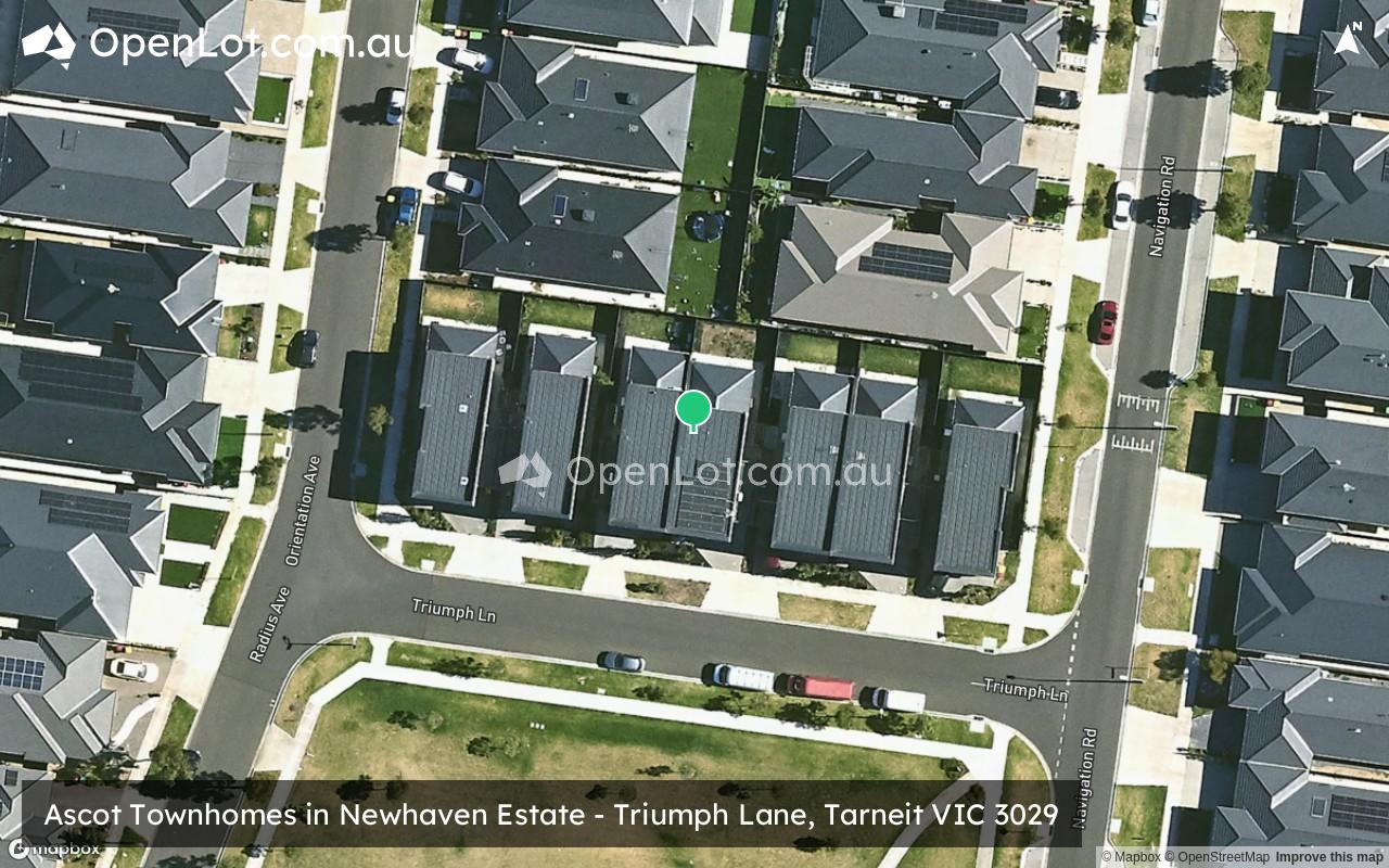 Satellite image for Ascot Townhomes in Newhaven Estate - Triumph Lane, Tarneit VIC 3029