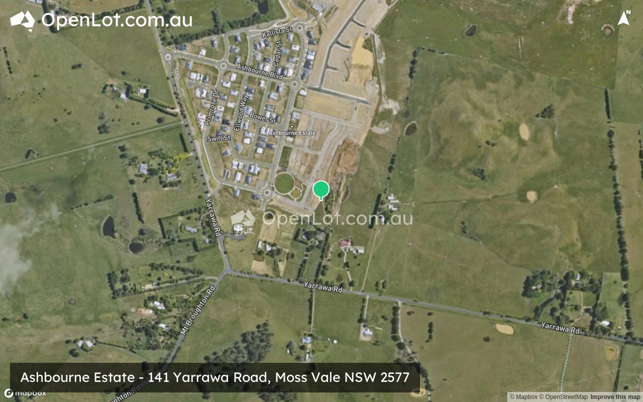 Satellite image for Ashbourne Estate - 141 Yarrawa Road, Moss Vale NSW 2577