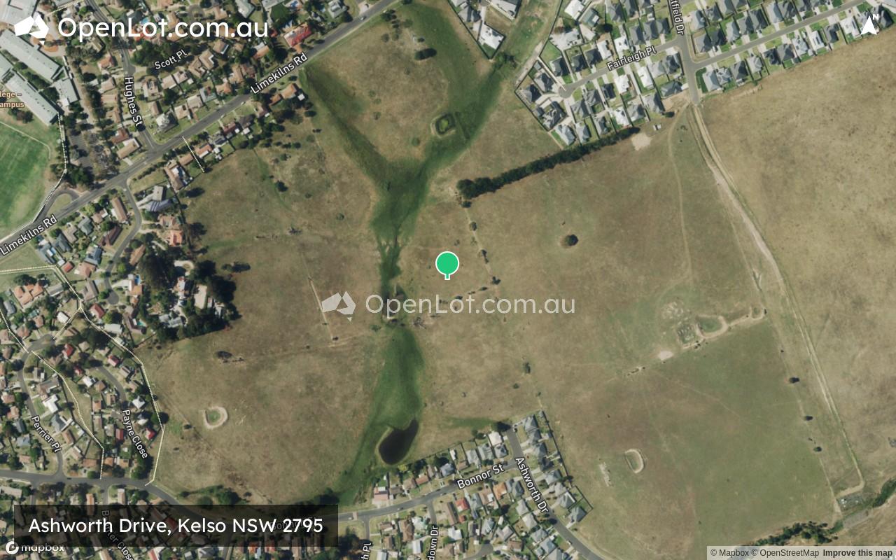 Satellite image for Ashworth Drive, Kelso NSW 2795
