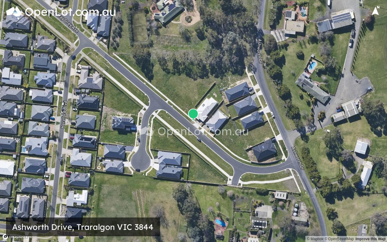 Satellite image for Ashworth Drive, Traralgon VIC 3844