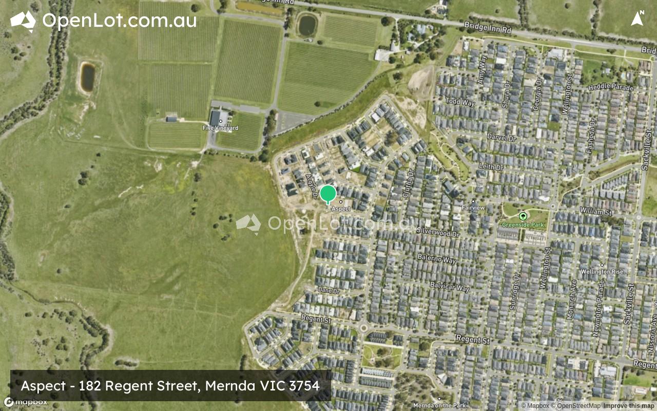 Satellite image for Aspect - 182 Regent Street, Mernda VIC 3754