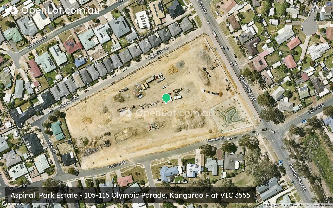 Satellite image for 105-115 Olympic Parade, Kangaroo Flat VIC 3555