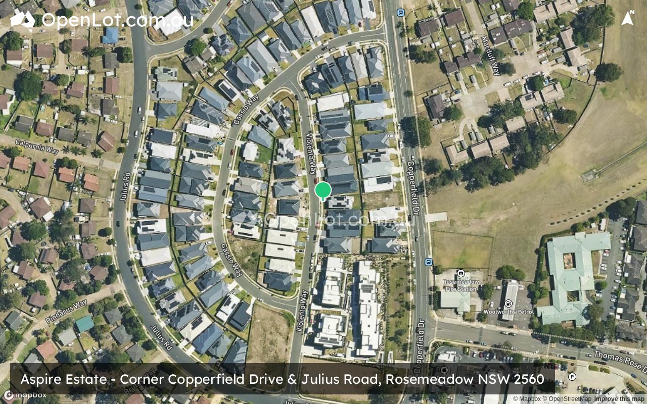 Satellite image for Aspire Estate - Corner Copperfield Drive & Julius Road, Rosemeadow NSW 2560