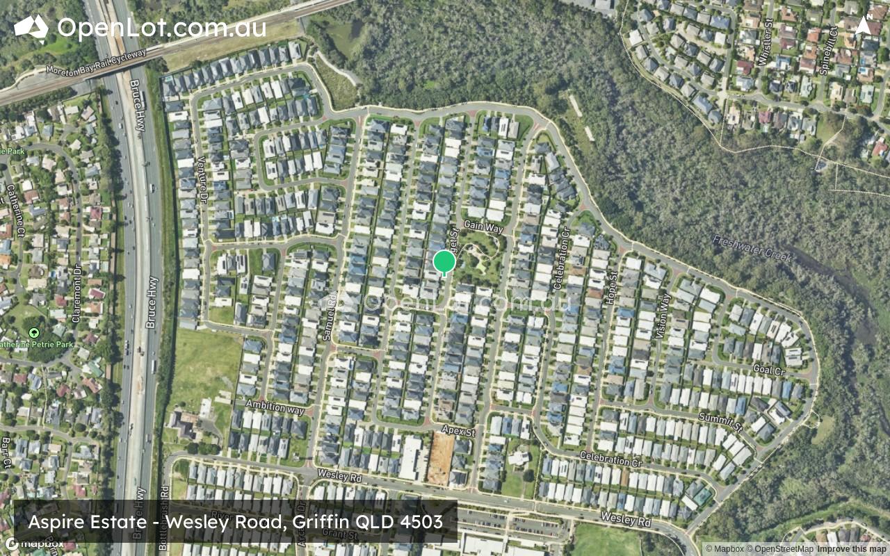 Satellite image for Aspire Estate - Wesley Road, Griffin QLD 4503