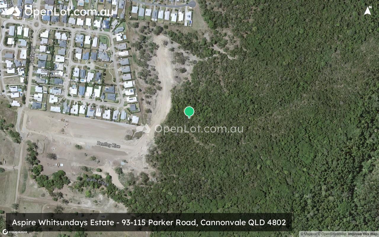 Satellite image for Aspire Whitsundays Estate - 93-115 Parker Road, Cannonvale QLD 4802