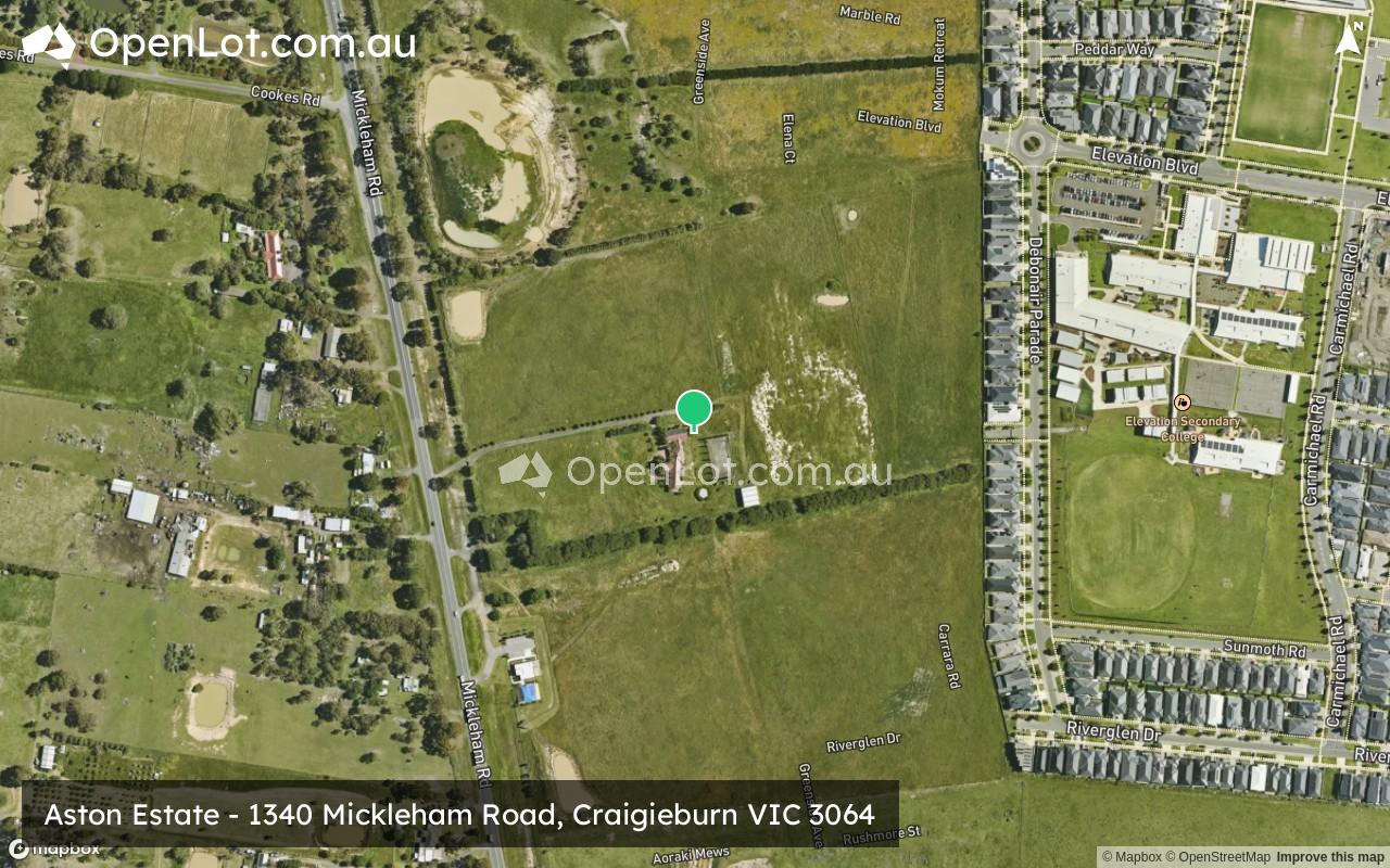 Satellite image for Aston Estate - 1340 Mickleham Road, Craigieburn VIC 3064