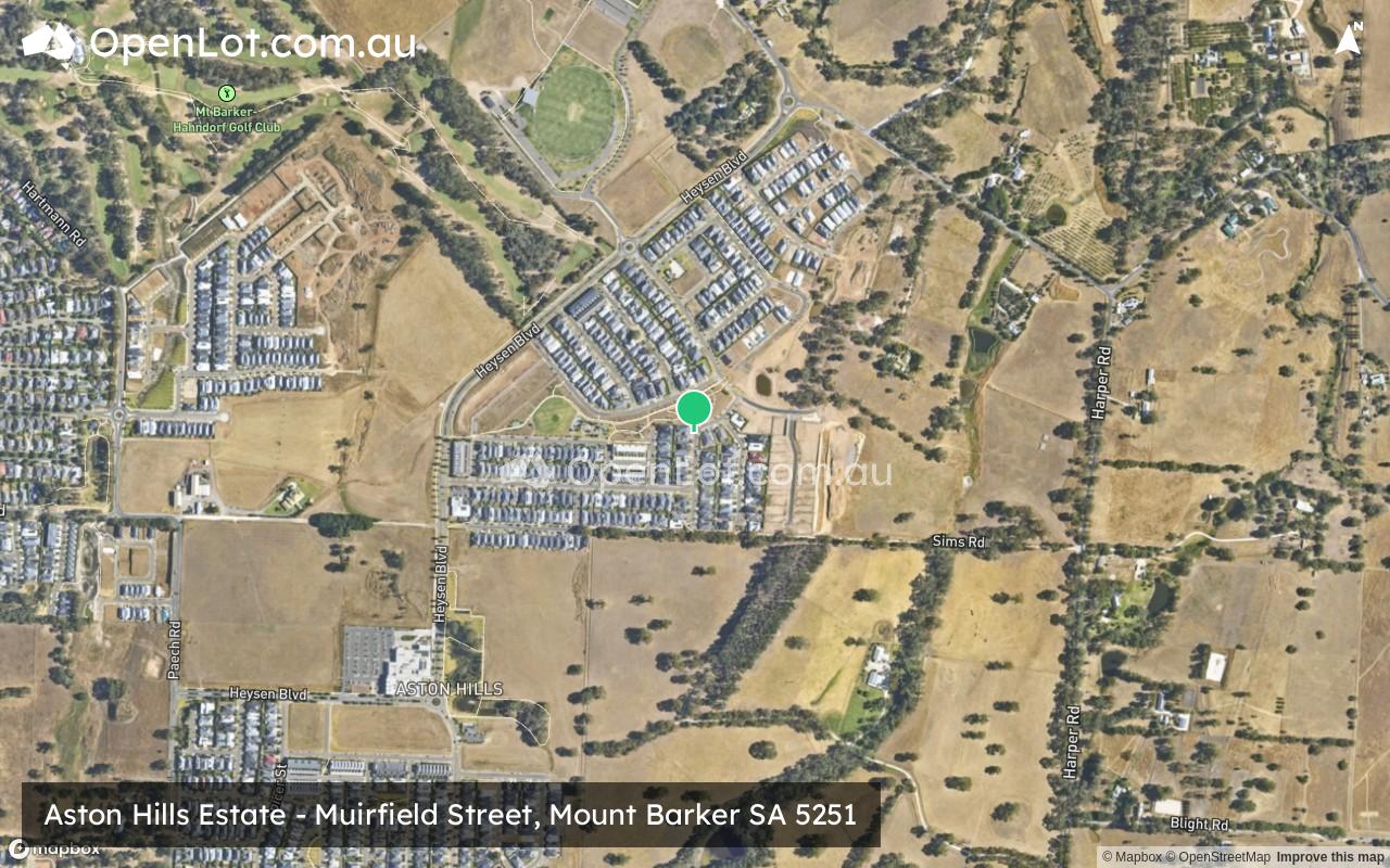 Satellite image for Aston Hills Estate - Muirfield Street, Mount Barker SA 5251