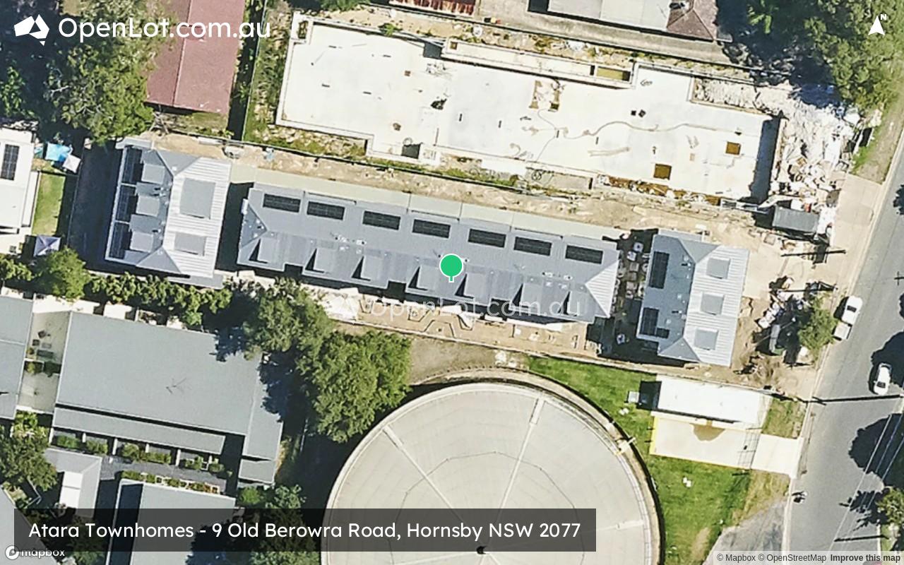 Satellite image for Atara Townhomes - 9 Old Berowra Road, Hornsby NSW 2077