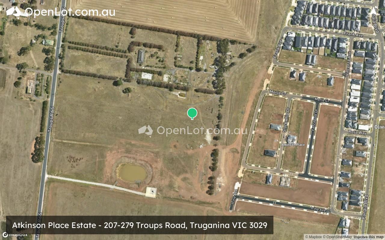 Satellite image for Atkinson Place Estate - 207-279 Troups Road, Truganina VIC 3029