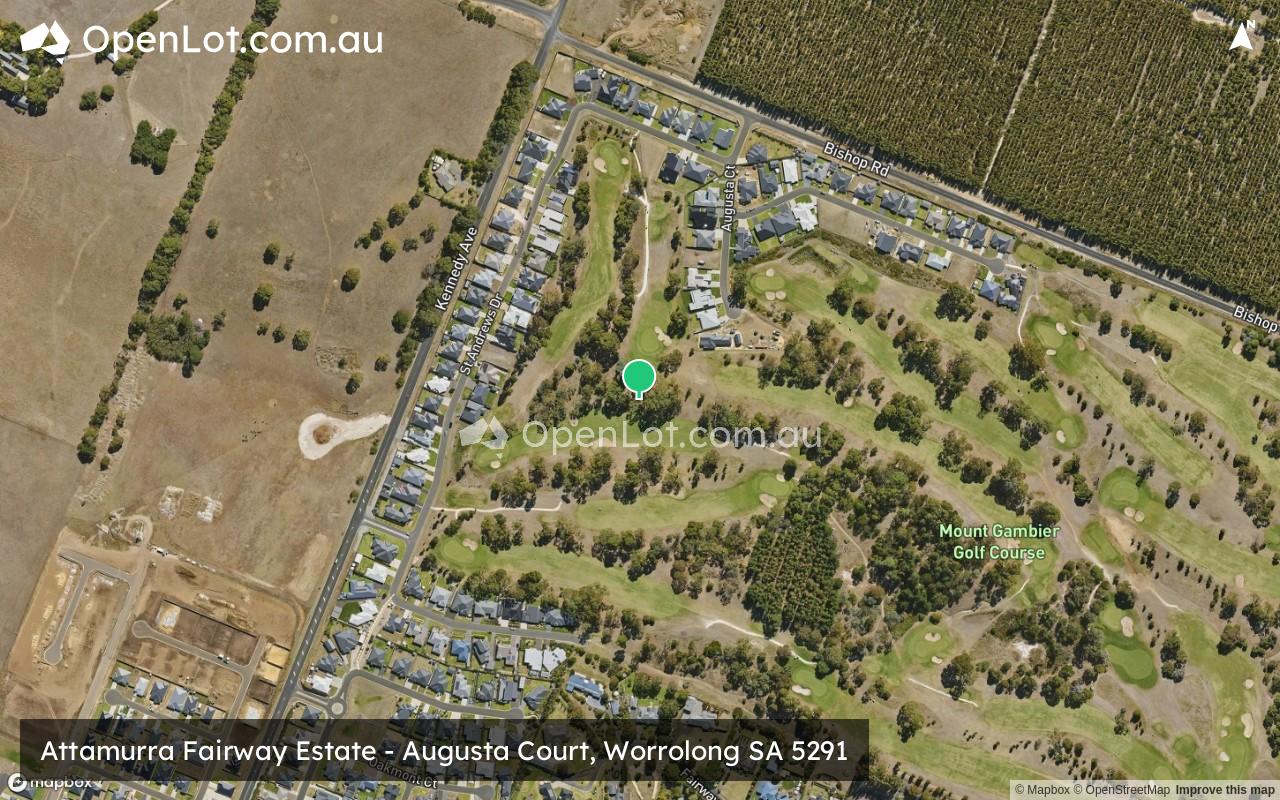 Satellite image for Attamurra Fairway Estate - Augusta Court, Worrolong SA 5291