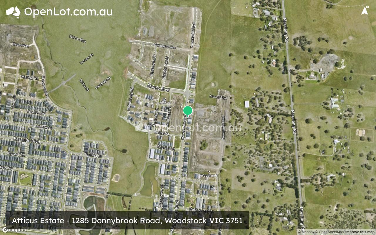 Satellite image for Atticus Estate - 1285 Donnybrook Road, Woodstock VIC 3751