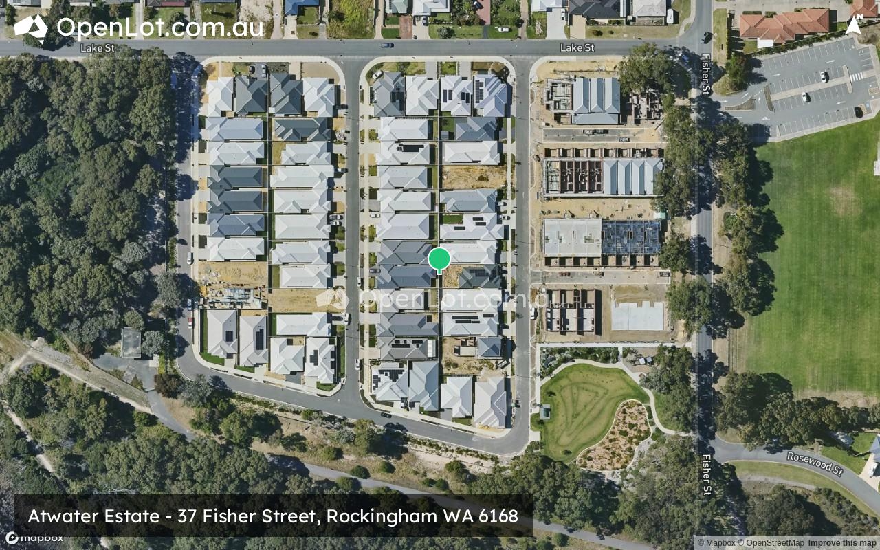 Satellite image for Atwater Estate - 37 Fisher Street, Rockingham WA 6168