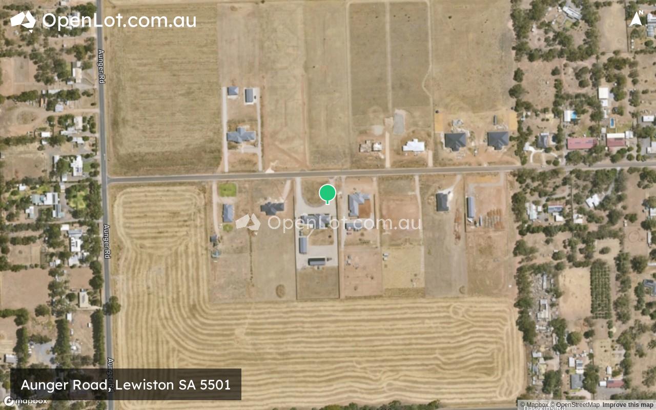 Satellite image for Aunger Road, Lewiston SA 5501