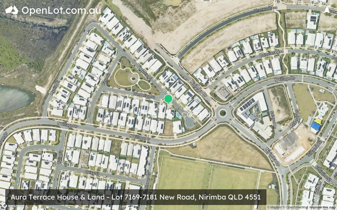 Satellite image for Aura Terrace House & Land - Lot 7169-7181 New Road, Nirimba QLD 4551